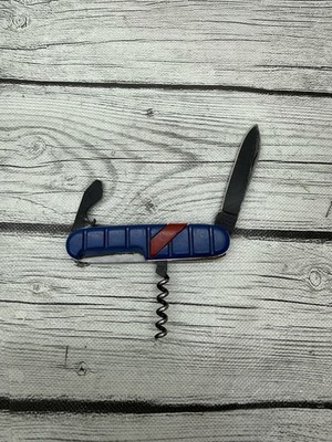 Inox Solingen Germany Rostfrei Richartz Folding Knife Blue Red Line