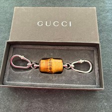 GUCCI Vintage Bamboo Keychain Key Ring New Unused