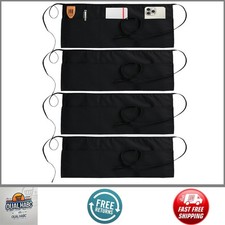 Server Waist Aprons with 3 Pockets Waiter Waitress Short Apron for Men Women