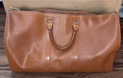 LOUIS VUITTON EPI KEEPALL 45 Brown Beige Reisetasche Travel Bag Weekender