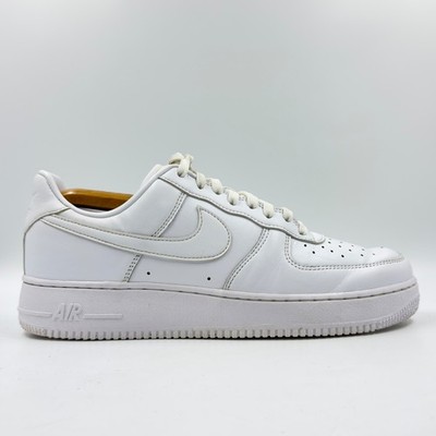 Nike Air Force 1 07 Fresh Herren Weiß Leder Turnschuhe UK Größe 8