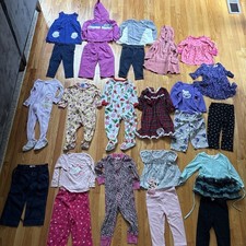 24 piezas Ropa Bebé Niña Vestidos 18 meses Hannah Andersson Disney Polo Puma DKNY