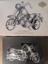 Godinger Silver Shannon crystal motorcycle motorbike sculpture motorcycle decor