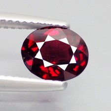 1.84 Cts ALLURING OVAL 8 x 7 mm 100 NATURAL TANZANIA REDDISH RHODOLITE GARNET