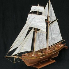 1:100 New Port Wooden Sailing Boat Model DIY Kit Ship Assembly Decoration Gifts