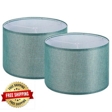 PATIKIL 2-Pack 13x13x9 Linen Round Drum Lamp Shades for Table  Floor Lamps