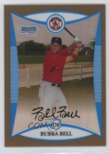 2008 Bowman Chrome Prospects Gold Refractor 14/50 Bubba Bell #BCP217 1i96