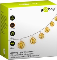 Led Lichterkette Ornamente Timer Funktion 10Er Led´S Warm-Weiß 3000K Dekobedarf