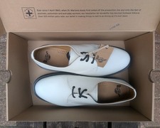 Dr Martens 1461 PW White Vintage Oxford Shoes. Size 11 UK Adult Unisex.