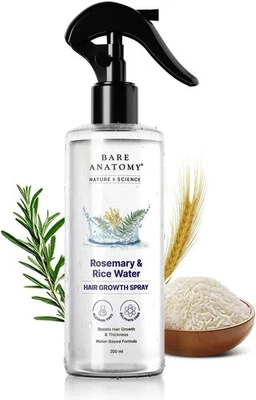Bare Anatomy Nature xScience Rosemary Water Hair Growth 200ml-UK Free Delivery