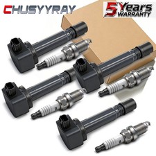 4PCS High Performance Ignition Coil &Spark Pl...