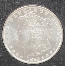 Uncirculated Carson City Silver Morgan Dollars (1878-1921) for
