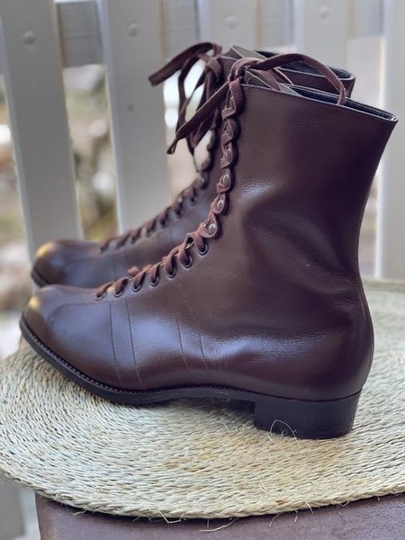 Women Bally Boots Brown Leather 38.5