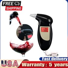 Breathalyzer LCD Backlight Audible Alert Replaceable Mouthpieces