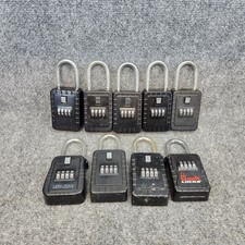 NINE Hinged 4 Number Combination Locks Keyboxes Hinged Door Key Safes Realtor