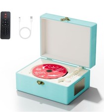 Music Box CD Player with Speakers Rechargeable for Home Decor Gift