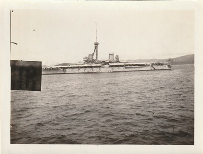 Vintage Photo Brazilian Battleship / Warship Snapshot