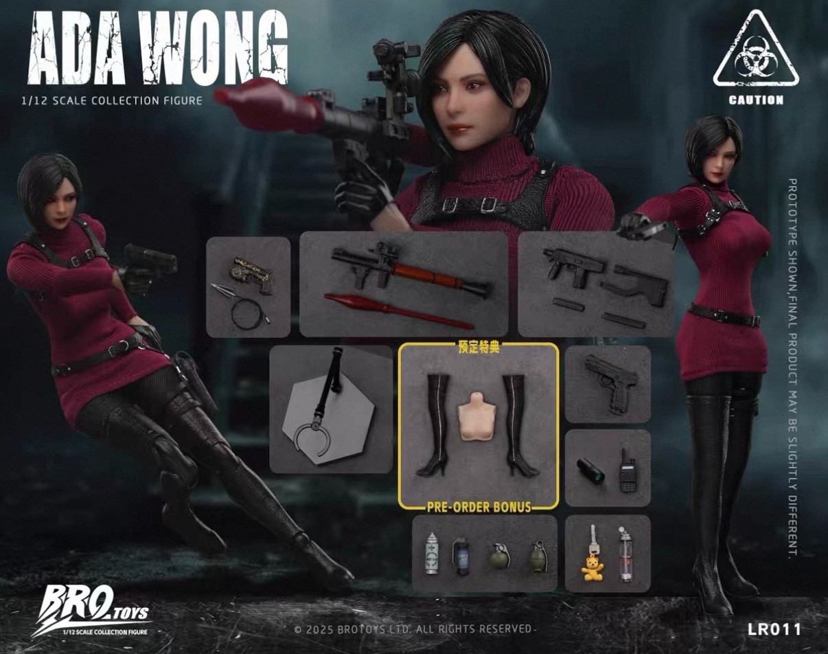 BROTOYS LR011 1/12 Miss Wong Spy ADA Female Action Figure Model Toy Movable Eyes
