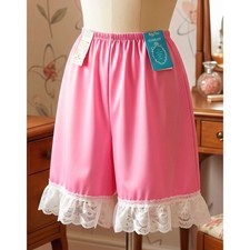 VINTAGE NEW 1960's Kayser Women's Pink w/White Lace Bloomers Panties Sz S 5