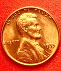 1955-S Lincoln Wheat Cent Penny GEM RD BU From an Original Bank Roll