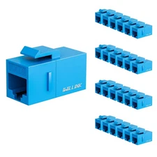 iWillink Cat6 Keystone Coupler 25-Pack Female to Female Ethernet Jack UTP Blue
