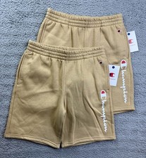 Champion Boys Youth Large 14/16 Khaki Signature Fleece Pull on Shorts Lot of 2