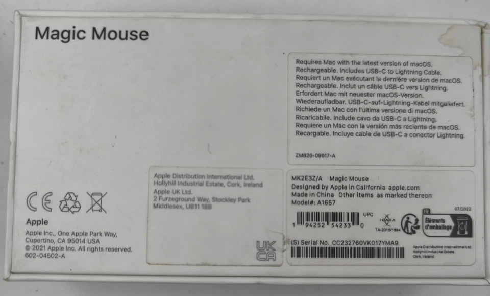 Apple Magic Mouse A1657 - Für Ersatzteile - Bild 3 von 4