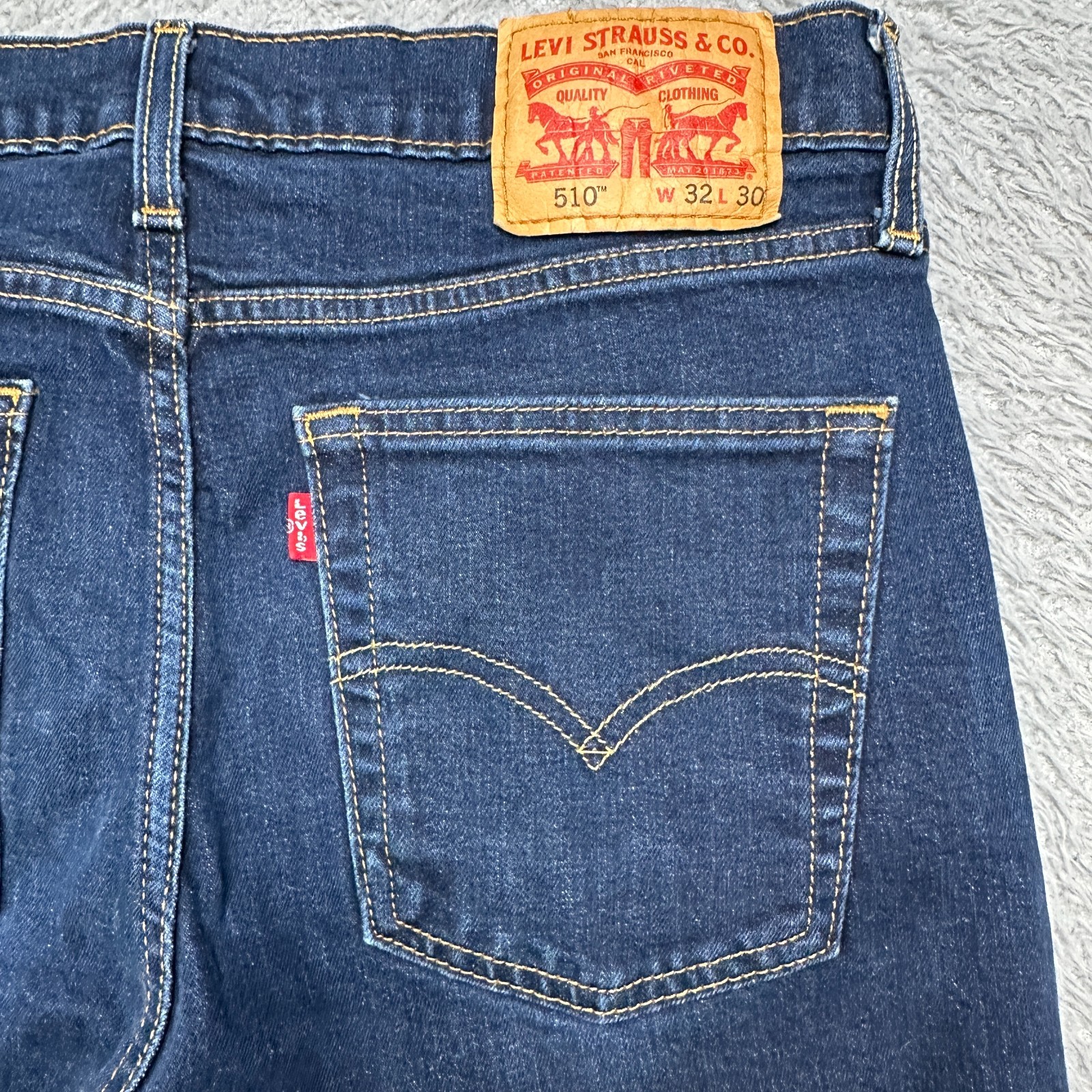 Levis 510 Jeans Mens 31x29 Dark Blue Stretch Classic Excellent image 10