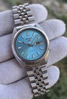 vintage Seiko 5 automatic blue color dial