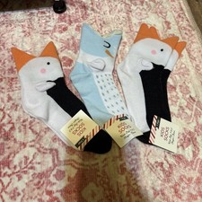 Set Of 3 Kids Socks Size 7-8.5