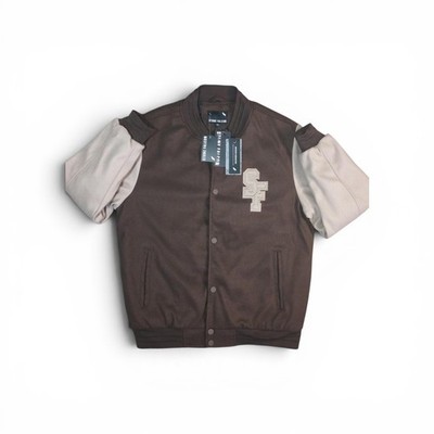 Stone Falcon Chocolate Varsity Jacket