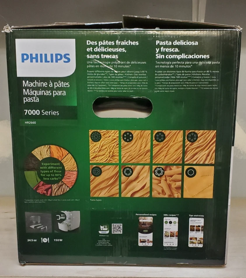 Philips Pasta Maker Series 7000 ProExtrude Tech Fully Automatic HR2660 ***READ** - Image 4 of 4
