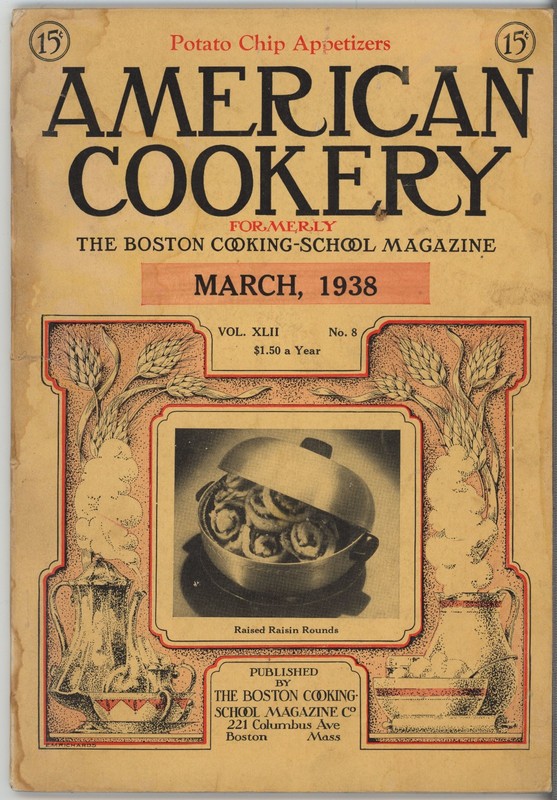 American Cookery The Boston Cooking School Magazine March 1938 No. 8 Vtg 30s
