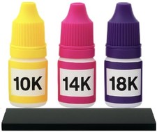   Gold Testing Kit 10k 14K 18K Acid Solutions with 2x2 Test Stone Precious Met...