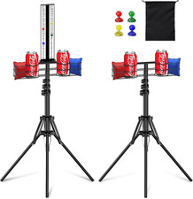 Cornhole Scoreboard with Drink Holder Height Adjustable Foldable Score Keeper