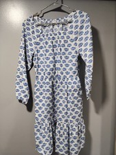 J. Crew womens Scoopneck long sleeve mini dress cotton blend size 4