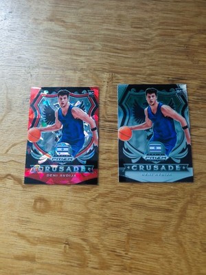 DENI AVDIJA CRUSADE RED ICE PRIZM ROOKIE CARD RC plus Basecard top Zustand