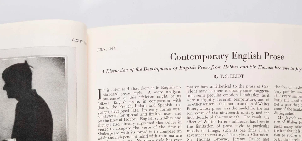 Joseph B Platt T S ELIOT Conan Doyle STEICHEN Gay VANITY FAIR magazine July 1923 - Изображение 2 из 4