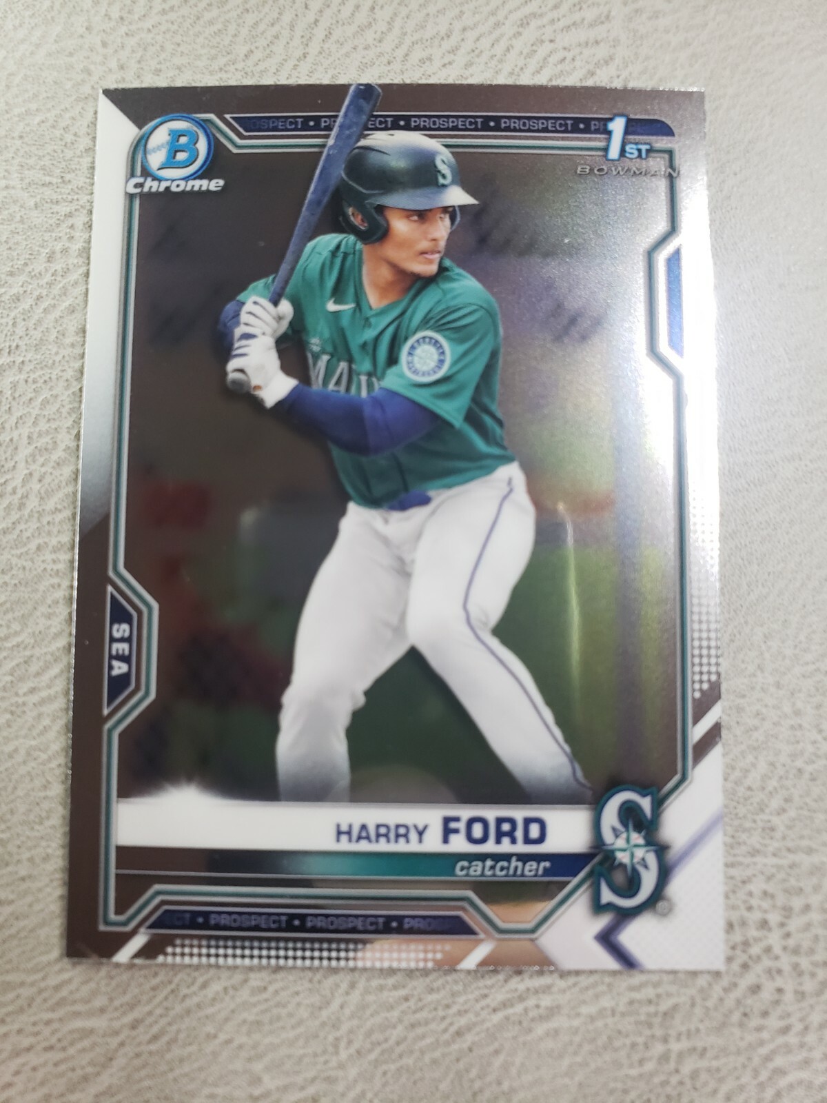 2021 Bowman Draft Baseball Harry Ford 1st Prospect #BDC-1 Seattle Mariners