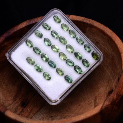 27 Pcs Natural Apatite 4mmx3mm Oval Faceted Cut Untreated Dazzling Gemstones Lot - Picture 5 of 10
