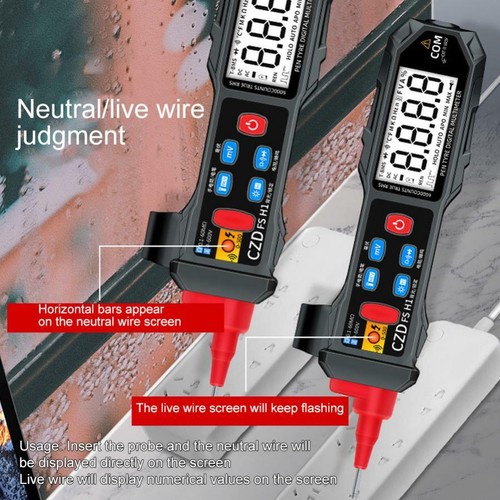 Mini multímetro digital detector de voltaje LCD inteligente probador de voltaje de CC CA ohmio - Imagen 4 de 12