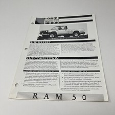1990 Dodge Ram 50 Truck Dealer Salesperson Product Guide Sales Chrysler MOPAR