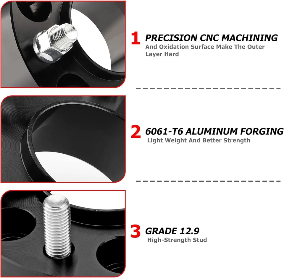 4x 1.5" 6x135 Espaciador de rueda centrado en el cubo para 04-14 Ford F-150 XLT Lincoln Navigator Foto 4 de 4