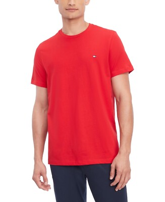 Tommy Hilfiger Men's Flag Crew Neck Tee Red Large