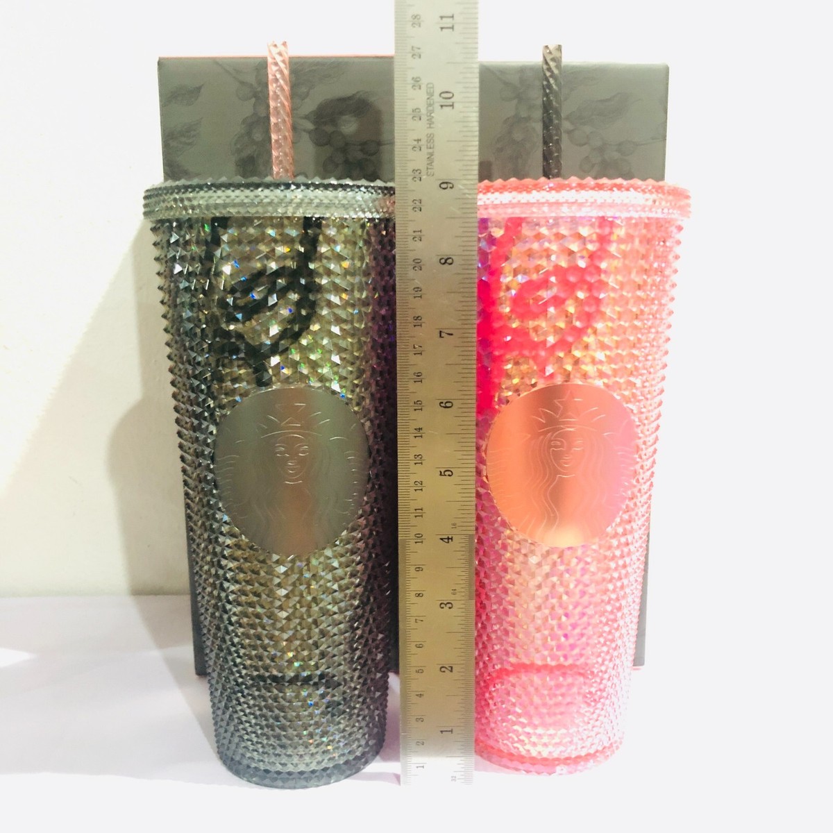 Set 2Pcs.Blackpink+Starbucks Tumbler 24 oz.Bling Cold Cup