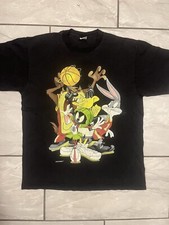 Looney Tunes 1993 Wild Vintage Basketball T Shirt XL Bugs Bunny Taz Marvin