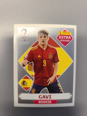 2022 Qatar World Cup Panini Extra Silver Rookie Sticker Gavi | eBay