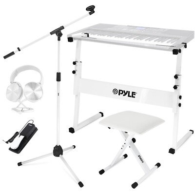 Pyle Heavy Duty Keyboard Stand ABS Laser Decorative Sheet Adjustable Height