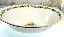 Myott, Son & Co. England ATQ Oval 9.5" Green Leaf #1791 Serving Bowl