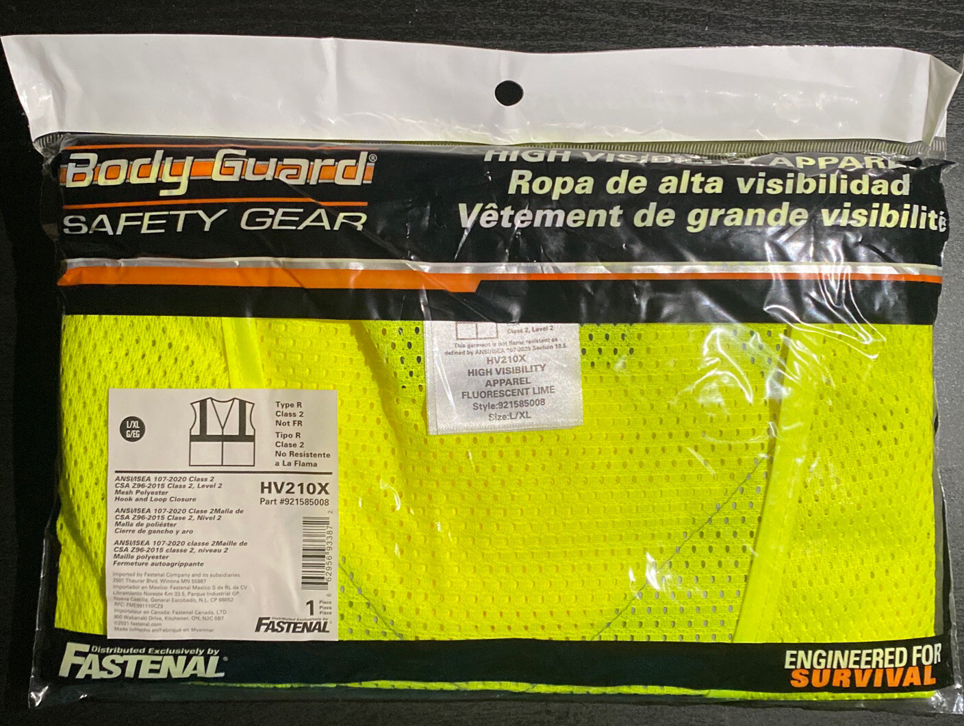 Body Guard Safety Gear High Visibility Apparel Vest L/XL Yellow eBay